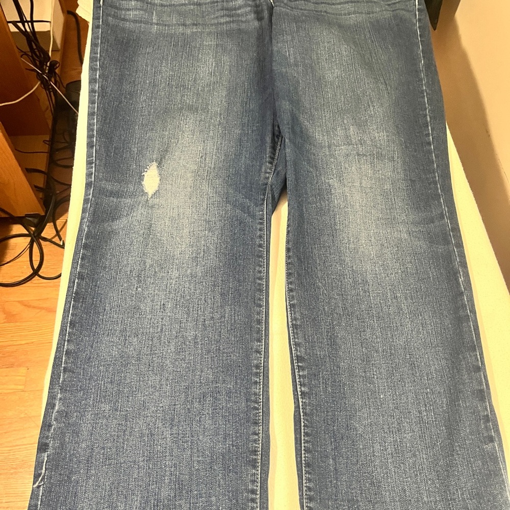 Jessica Simpson Distressed Blue Straight Leg Jeans